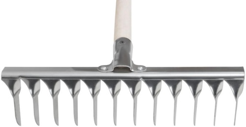 Грабли, витой зуб, нержавеющая сталь, 12 зубьев, с деревянным черенком | код 76983 | FIT фото 3 Грабли, витой зуб, нержавеющая сталь, 12 зубьев, с деревянным черенком | код 76983 | FIT фото 3