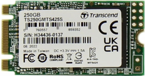 Накопитель SSD Transcend SATA-III 250GB TS250GMTS425S 425S M.2 2242 0.3 DWPD | код 1909571 | Transcend