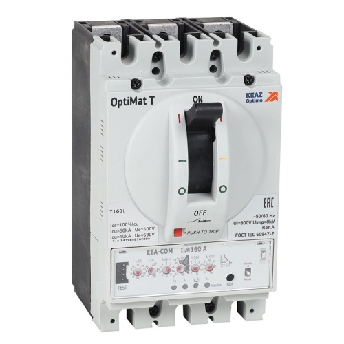 Выключатель автоматический OptiMat T160M ETA 160A 4P | код 356103 | КЭАЗ Выключатель автоматический OptiMat T160M ETA 160A 4P | код 356103 | КЭАЗ
