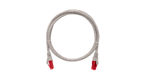 Коммутационный шнур NIKOMAX U/UTP 4 пары, Кат.6a (Класс Ea), 500МГц, 2хRJ45/8P8C, T568B, заливной, с защитой защелки, многожильный, BC (чистая медь), 24AWG (7х0,195мм), LSZH нг(А)-HFLTx, серый, 1.5м | код NMC-PC4UA55B-015-C-GY | NIKOMAX Сер