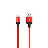 Кабель USB 2.0 hoco X14, AM/Lightning M, черно-красный, 1м | код 6957531062837 | Hoco