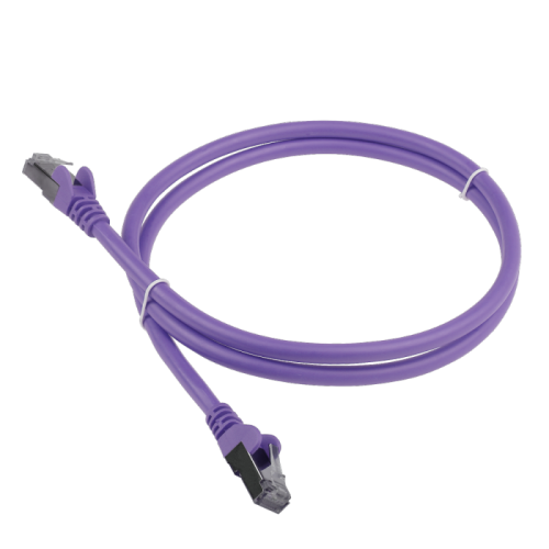 Патч-корд LANMASTER LSZH SFTP кат.6A, 1.5 м, фиолетовый | код LAN-PC45/S6A-1.5-VI | LANMASTER