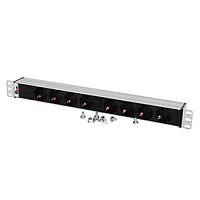Блок розеток Rem-32 с инд., 8 Schuko, 32 A, алюм., 19, колодка | код R-32-8S-I-440-K | REM