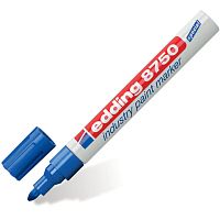 Маркер-краска лаковый (paint marker) EDDING 8750,СИНИЙ, 2-4 мм, круглый наконечник, алюминиевый корпус, E-8750/3 | код 150598 | EDDING