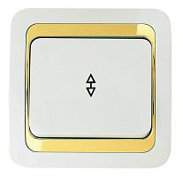 Выключатель проходной 1-кл. Mimoza с зол. вставкой Makel 12205