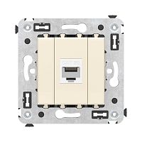 Avanti Компьютерная розетка RJ-45 без шторки в стену кат.5е одинарная Ванильная дымка | код. 4405663 | DKC