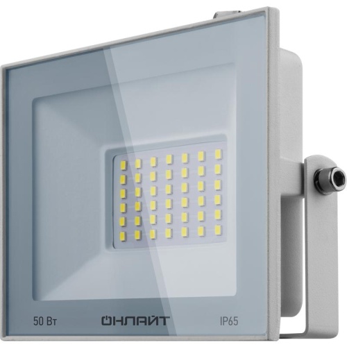 Прожектор светодиодный 90 136 OFL-50-4K-WH-IP65-LED 50Вт 4000К IP65 4000лм бел. | Код. 90136 | ОНЛАЙТ