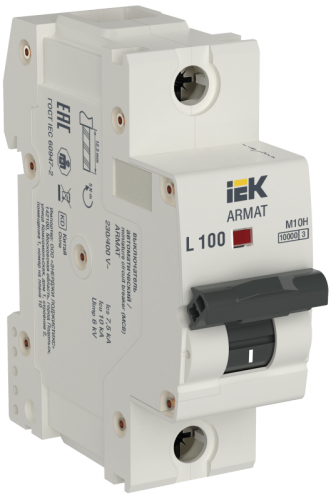 ARMAT Авт. выкл. M10H 1P L 100А IEK | код AR-M10H-1-L100 | IEK