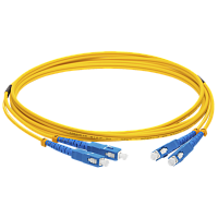 Патч-корд оптический LANMASTER, LSZH, дуплексный, SC/UPC-SC/UPC, SM OS2, 3.0 м | код LAN-2SC-2SC/SU-3.0 | LANMASTER