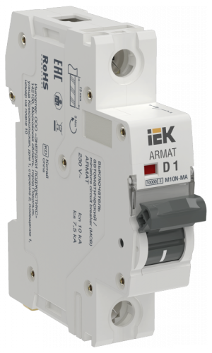 ARMAT Авт. выкл. без тепл. расц. M10N-MA 1P D 1А IEK | код AR-M10N-MA-1-D001 | IEK