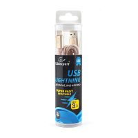 Кабель Cablexpert для Apple CC-U-APUSB02Gd-1.8M, AM/Lightning, серия Ultra, длина 1.8м, золотой, блистер | код CC-U-APUSB02Gd-1.8M | Cablexpert