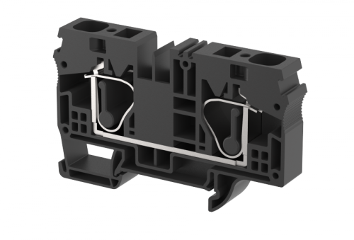 Клемма проходная пружинная 16 мм2, на 2 подключения, черная SQ16-BLACK | код 2106010005 | Elmex