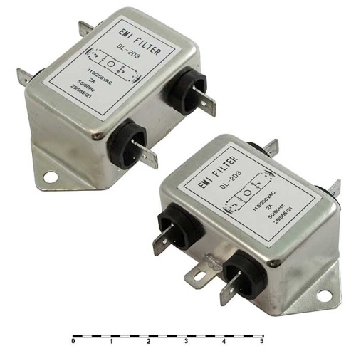 Сетевой фильтр RUICHI DL-2D3 2A. 250V, 3,3 нФ | код 85100 | Ruichi