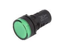 Индикатор 22мм несъёмный LED диод AD22-22DS F G AC/DC 24В зеленый IP65 | код E01032903 | CNC
