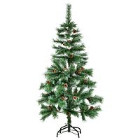 Ель новогодняя искусственная Velvet Pinewood 150 см, с инеем и шишками, ПВХ, ЗОЛОТАЯ СКАЗКА | код 591703 | ЗОЛОТАЯ СКАЗКА