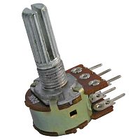 Потенциометр RUICHI 16K2 KC 2x100k, угол поворота 300 | код 66253 | Ruichi
