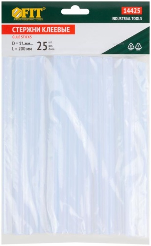 Стержень клеевой 11х200мм бесцвет. (уп.25шт) FIT 14425 фото 3