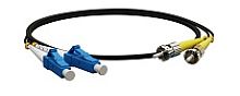 Hyperline FC-D2-9-LC/UR-ST/UR-H-3M-LSZH-BK Патч-корд волоконно-оптический (шнур) SM 9/125 (OS2), LC/UPC-ST/UPC, 2.0 мм, duplex, LSZH, 3 м, черный | код 441887 | Hyperline