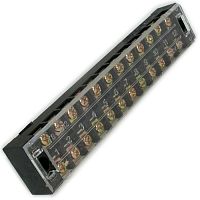 Клеммная колодка винтовая с крышкой RUICHI TB-3512, 24 контакта, М4, 35 А, 600 В, 8 AWG, 10 мм2, корпус пластик модифицированный | код 65283 | Ruichi