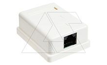 Розетка накладная RJ45 UTP кат.5е, 1 порт, наружная установка, 60х42х26мм | код ST0FP11001U5 | Toten