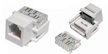 Вставка Keystone Jack RJ-12(6P6C) IDC(Toolless), Hyperline KJ1-6P6C-C2-90-WH | код 15412 | Hyperline
