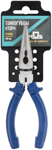 Тонкогубцы ''Тор'', инстр. сталь, пластиковые ручки 160 мм | код 47456М | FIT фото 3