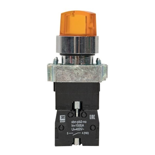 Переключатель BD21 2P c желтой подстветкой 230В NO PROxima | код xb2-bk21-y-230 | EKF фото 5
