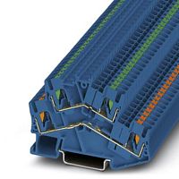 Двухъярусные клеммы PTTBS 2,5 BU/U-OG/O-GN | код 3209612 | PHOENIX CONTACT