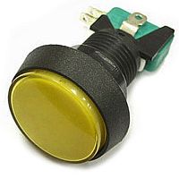 Кнопка GMSI круглая RUICHI 4B-C с LED подсветкой 12 В, 5 А, 30 мОм, 250 В, no-nc+nc-no, желтая | код 57040 | Ruichi