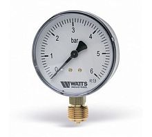 Манометр радиальный 1/2' х 80 мм / 0-6 бар (10007790) | код RAN30H24O2DNCV | WATTS Industries