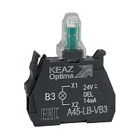 Световой блок OptiSignal D22 A45-LB-VB3 зеленый 24VACDC ZBVB3 | код 332206 | КЭАЗ