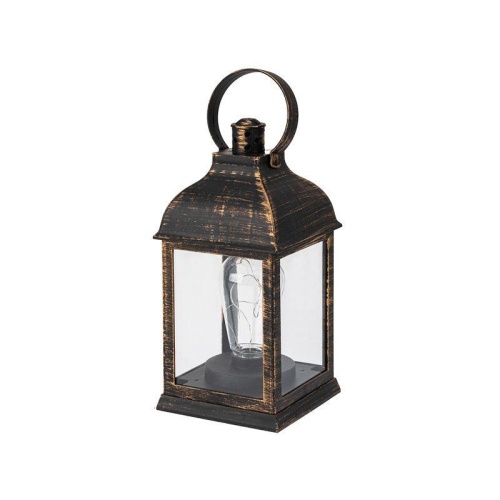 Фонарь декоративный 10.5х10.5х22.5см тепл. бел. со свечкой корпус бронз. Neon-Night 513-053 фото 6