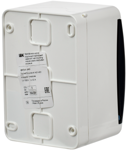 TEKFOR Mini Корпус пластиковый КМПн-4 IP41 белый IEK | код TFM-KP73-N-04-41-K01-K01 | IEK фото 2
