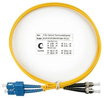 Cabeus FOP(d)-9-SC-ST-10m Шнур оптический duplex SC-ST 9/125 sm 10м LSZH | код 8386c | Cabeus