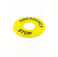Бирка Стоп круглая диаметр 22/60мм (EMERGENCY STOP) | код EP60 | Briswik