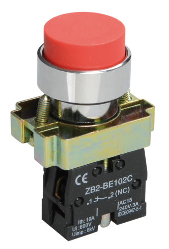 Кнопка управления LAY5-BL42 без подсветки красная | код BBT71-BL-K04 | IEK