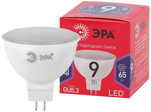 Лампа светодиодная MR16-9W-865-GU5.3 R (диод софит 9Вт хол GU5.3) | код Б0045353 | Эра