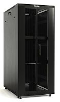Шкаф TTB-4781-DD-RAL9004 напол. 19дюйм 47U 2277х800х1000мм передн. и задн. распашные перфор. двери (75%) ручка с замком крыша нового типа (RAL 9004) (разобранный) черн.