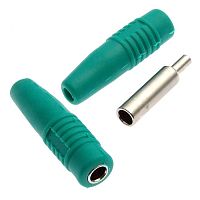 Гнездо на кабель RUICHI 4 мм Cable jack зелёный, под винт | код 106894 | Ruichi