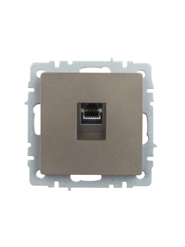 BRITE Розетка компьютерная RJ45 кат.5E РК10-БрШ шампань | код BR-K10-1-K37 | IEK фото 4