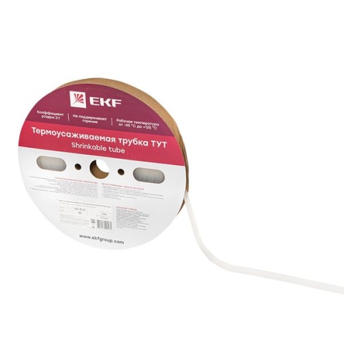 Термоусаживаемая трубка ТУТ 12/6 прозрачная рулон PROxima | код tut-12-tr | EKF фото 4