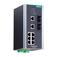 Коммутатор PT-510-MM-ST-48 IEC 61850-3 managed DIN-Rail switch, 8 x 10/100BaseT(X), 2 x 100BaseFX MM, ST connectors, 1 power supply | код 00-06074499 | MOXA