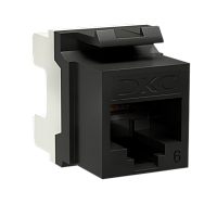 Модуль Keystone RJ45 CAT6 неэкр180 градусов черный | код RNK6U180BK | DKC