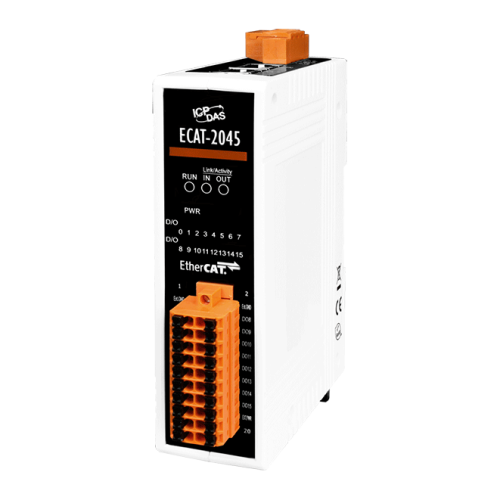 ECAT-2045 CR EtherCAT Slave I/O Module with Isolated 16-ch Digital Outputs(RoHS) | код 00-06100850 | ICP DAS