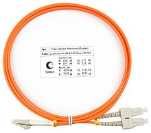 Cabeus FOP-62-LC-SC-7m Шнур оптический duplex LC-SC 62,5/125 mm 7м LSZH | код 8422c | Cabeus