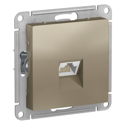 ATLASDESIGN РОЗЕТКА компьютерная RJ45, кат. 6A, механизм, ШАМПАНЬ | код ATN000586| SCHNEIDER ELECTRIC