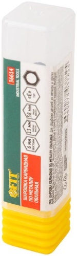 Шарошка карбидная штифт 6мм тип "E" овальная 8х13х58мм FIT 36614 фото 3