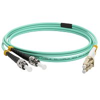 Патч-корд оптический LANMASTER, дуплексный, LC/PC-ST/PC, OM3, LSZH, 3.0 м | код LAN-2LC-2ST/OM3-3.0 | LANMASTER