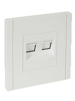 FORTE&PIANO Роз. двойная RJ11+RJ45 кат.5E FP235 бел. IEK | код FP-KT20-O-1-K01 | IEK