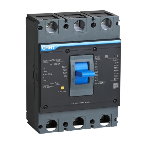 Автоматический выключатель NXM-1000H/3Р 1000A 70кА (CHINT) | код 844276 | CHINT